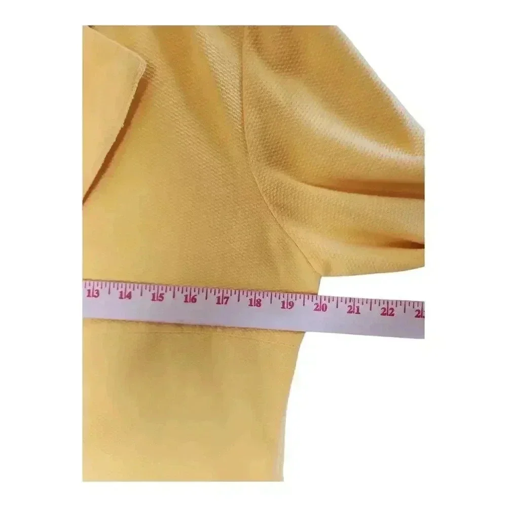 Metrostyle Yellow Cropped Blazer Structured Size 12 - Picture 5 of 6